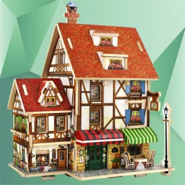 Деревянная 3D головоломка " French Coffee House" 